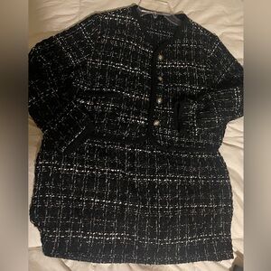 SHEIN Black and White Tweed Ensemble